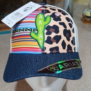 Ariat Colorful Patchwork Cap with Cactus Embroidery